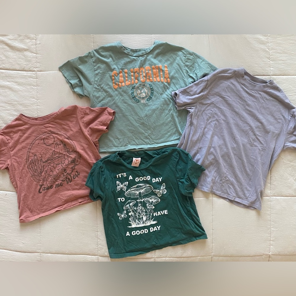 Various Cropped Tops. All 4 for the price listed.